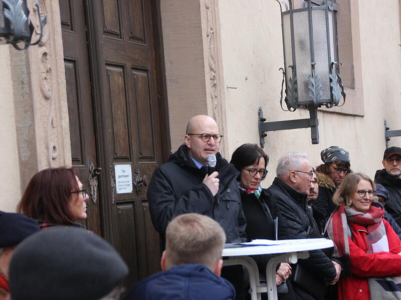 Demokratie Demo "Nie wieder ist jetzt in Bad KissingenDemokratie Demo "Nie wieder ist Jetzt" in Bad Kissingen