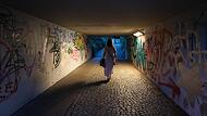 Einer der wenigen Orte in Kulmbach, die frau nachts meidet: die Unterführung am Pörbitscher Weg.
