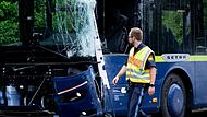 Zwei Busse stoßen in Oberbayern zusammen - mehrere Verletzte Zwei Busse stoßen in Oberbayern zusammen - mehrere Verletzte