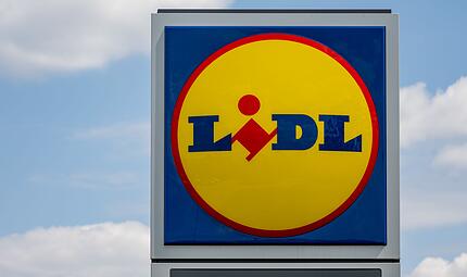 Das Logo des Discounters Lidl Das Logo des Discounters Lidl
