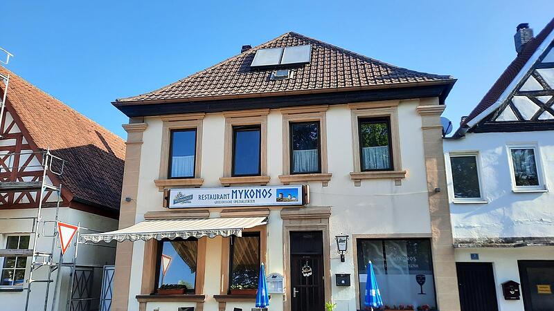 Das griechische Restaurant „Mykonos“ im unteren Ort, ehemals Gasthaus Hofmann