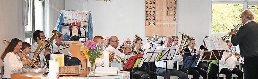 Der Bezirkschor setzte sich aus Bläserinnen und Bläsern der Posaunenchöre von Rhön, Grabfeld und Münnerstadt/Bad Neustadt zusammen.
