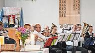 Der Bezirkschor setzte sich aus Bläserinnen und Bläsern der Posaunenchöre von Rhön, Grabfeld und Münnerstadt/Bad Neustadt zusammen.