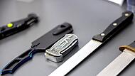 Von der Polizei sichergestellte Messer.