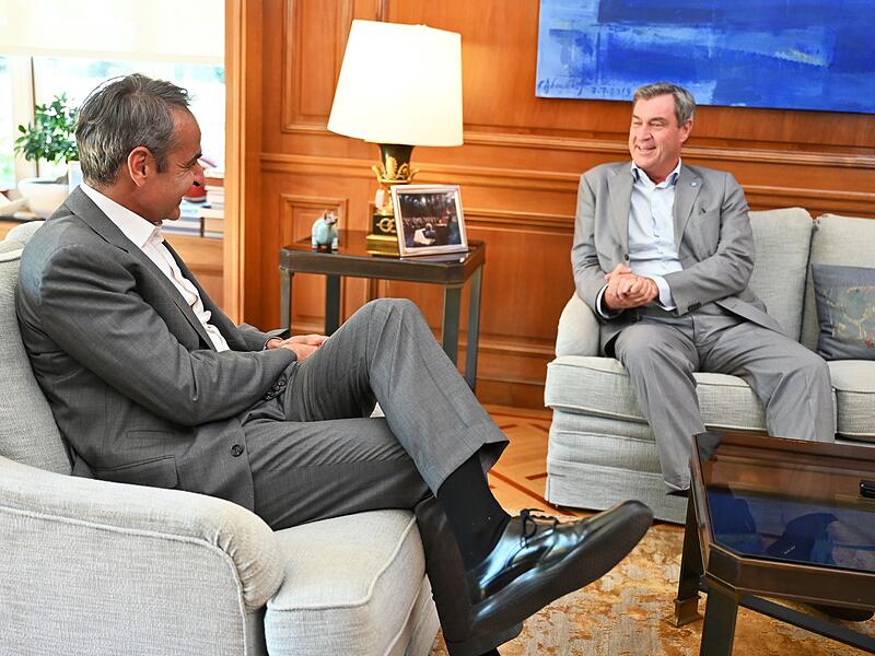 Bayerischer Ministerpr&auml;sident S&ouml;der in Griechenland