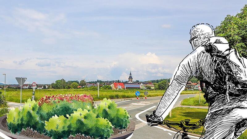 Auf der Baiersdorfer Straße entsteht ein neuer Kreisel. Wie fahrradfreundlich dieser wird, ist noch offen.Forchheim & Fränkische Schweiz