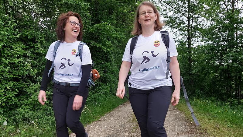 100 Kilometer wollen die Strullendorferinnen Anita Sch&auml;fer (rechts) und Heidi Deu&szlig; in 24 Stunden beim Mammutmarsch in Berlin laufen - und das f&uuml;r den guten Zweck.