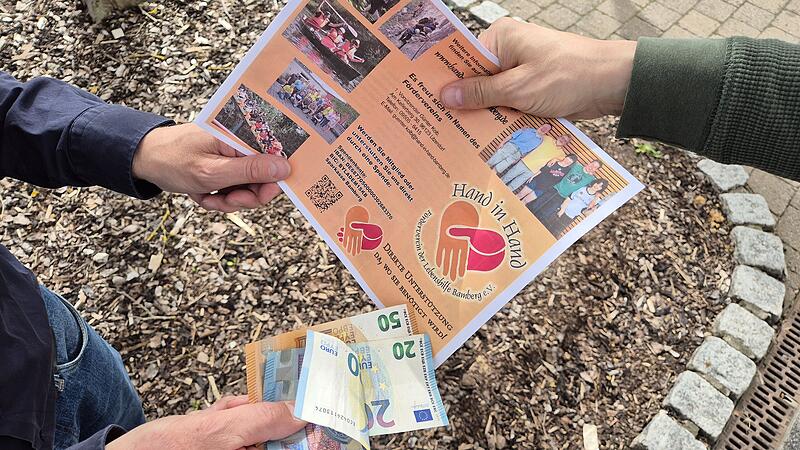 Mit einem Flyer des Bamberger Vereins &bdquo;Hand in Hand" hat eine Betr&uuml;gerin versucht, Geld von einem Bamberger zu ergaunern.