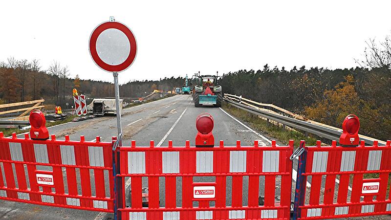 Br&uuml;cke auf B22 in Richtung Strullendorf wird abgerissen