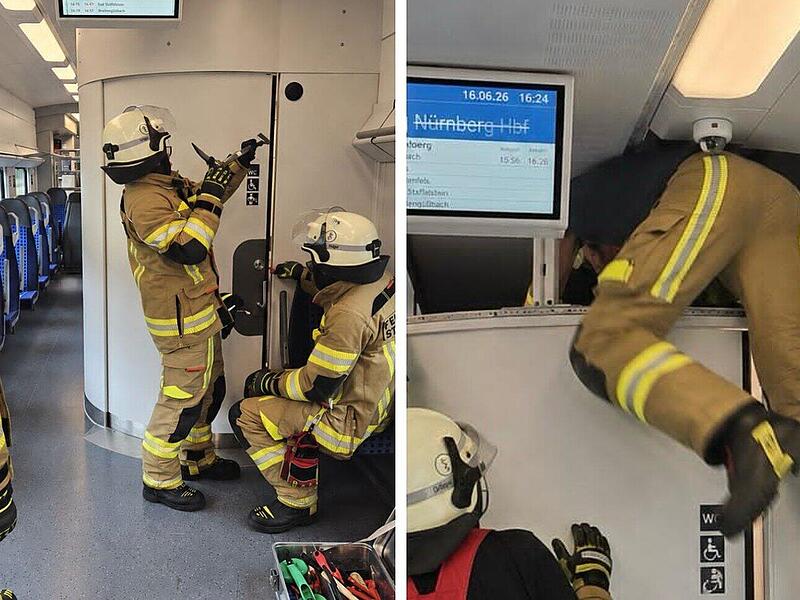 Feuerwehreinsatz am Bahnhof Kronach: Fahrgast in Zugtoilette eingeschlossen Feuerwehreinsatz am Bahnhof Kronach: Fahrgast in Zugtoilette eingeschlossen