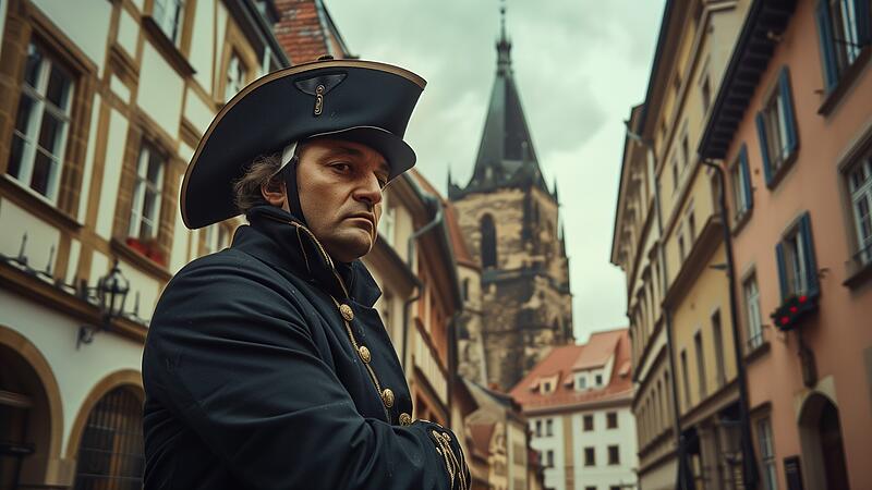 Künstliche Intelligenz: So stellt sich die KI Midjourney Napoleon Bonaparte in Bamberg vor
