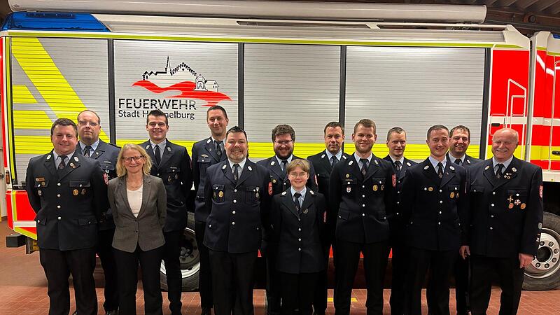 Ehrungen und Beförderungen bei der Hammelburger Feuerwehr.
