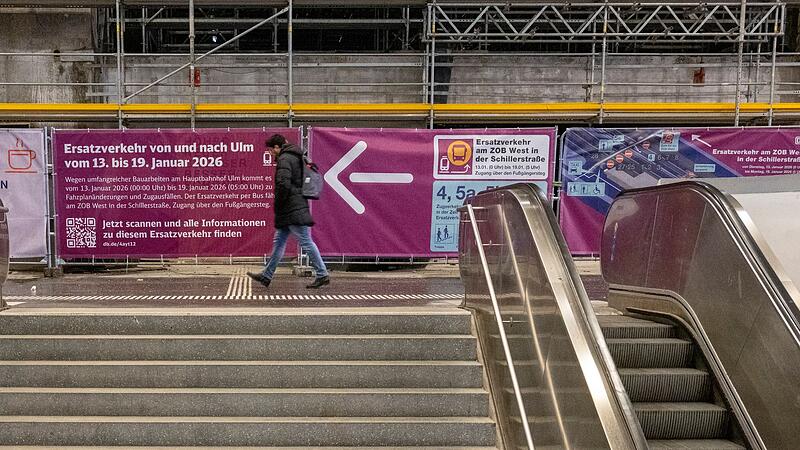 Bauarbeiten am Ulmer Hauptbahnhof