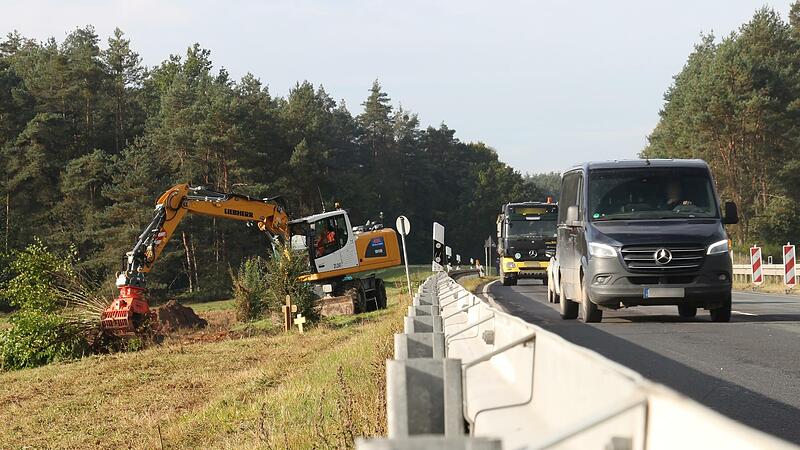 An der B 505 zwischen Bamberg und der A3 laufen vorbereitende Arbeiten.