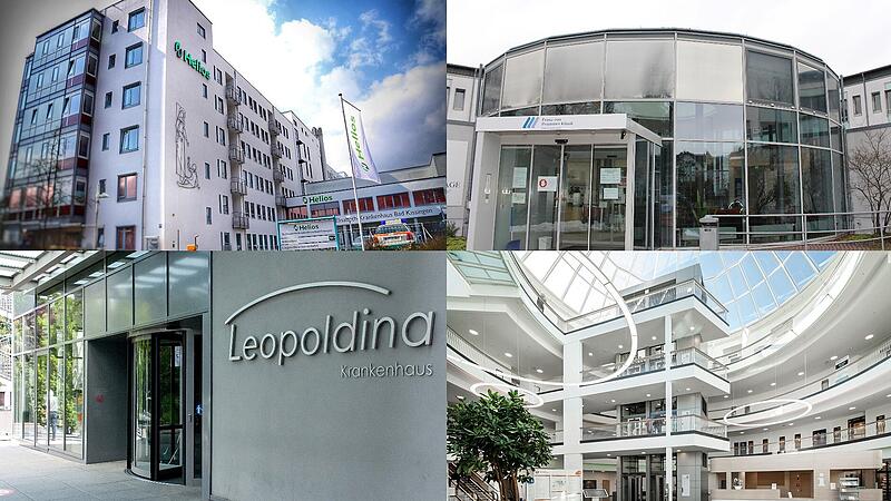 Die Kliniken Helios Elisabeth-Krankenhaus Bad Kissingen, ehemalige Pr&uuml;mmer- jetzt Hescuro-Klinik Bad Br&uuml;ckenau, das Leopoldina Schweinfurt und der Campus Bad Neustadt