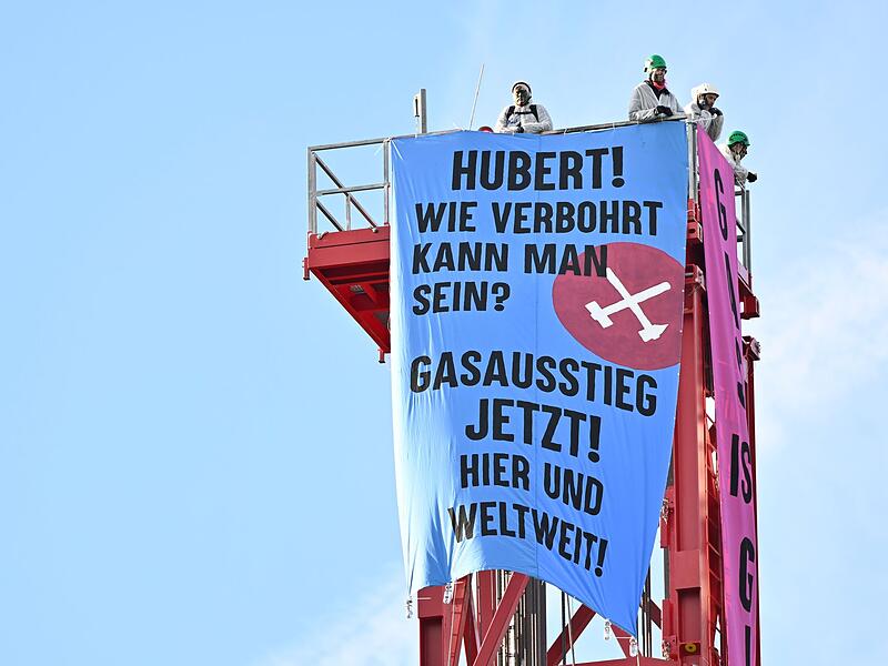 Protestaktion gegen Gasbohrung Protestaktion gegen Gasbohrung