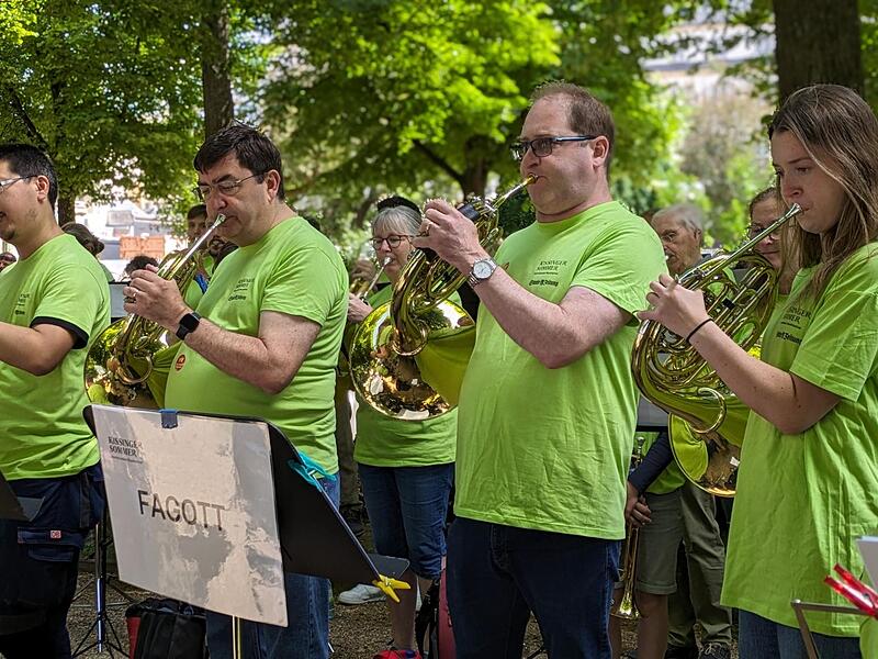Eifrig wird f&uuml;r den Symphonic Mob geprobt.
