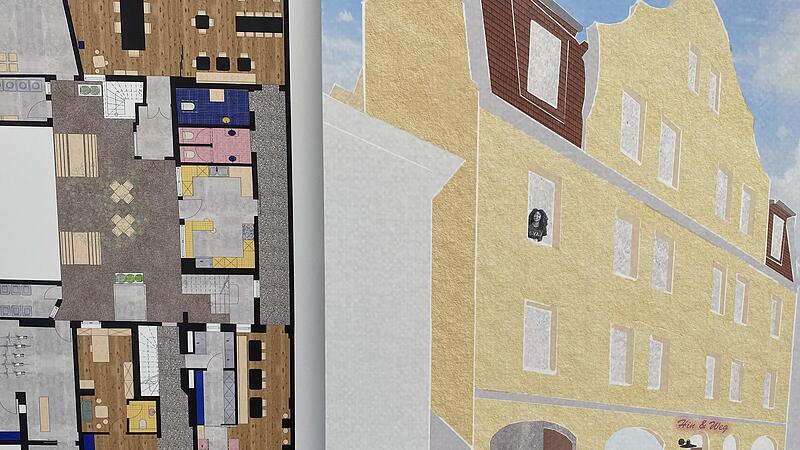 &bdquo;Hin und weg&ldquo; &ndash; so k&ouml;nnte das neue Hostel in der Judengasse hei&szlig;en.