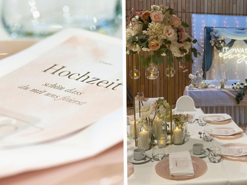 Sto&szlig;e geb&uuml;hrend auf das Fest der Liebe an und erlebe gemeinsam mit Familie und Freunden unvergessliche Momente im Hallstadter Kulturboden. Foto: Kulturboden HallstadtVSB Kulturboden Hallstadt als Hochzeitslocation: So k&ouml;nnte Ihre Hochzeitsdekoration aussehen