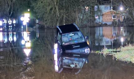 Hochwasser bei Langenstadt