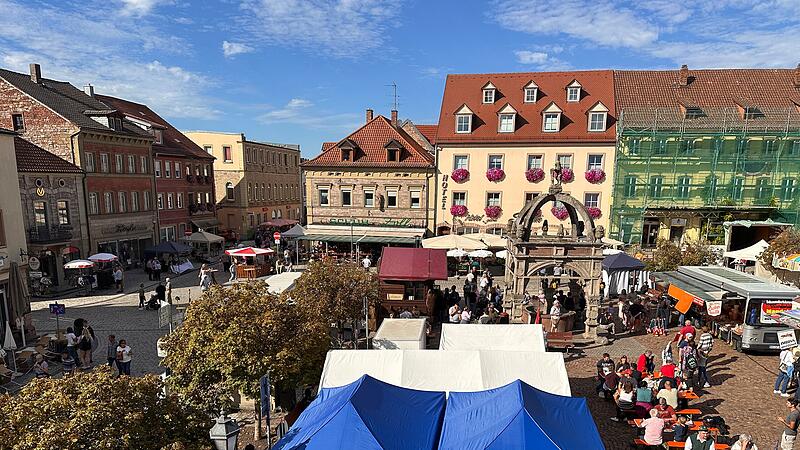 Michaelismarkt in der Innenstadt von Hammelburg