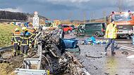 Die Feuerwehr Rödental war an der Unfallstelle im Einsatz.