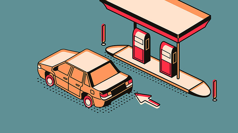 Tankstelle Illustration