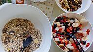 M&uuml;sli und Obstsalat