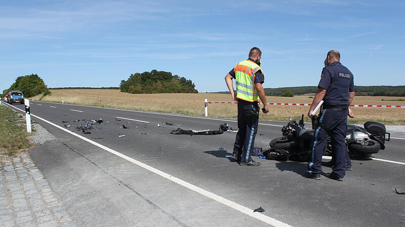 Die Unfallstelle an der St2445, auf Höhe Oerlenbach