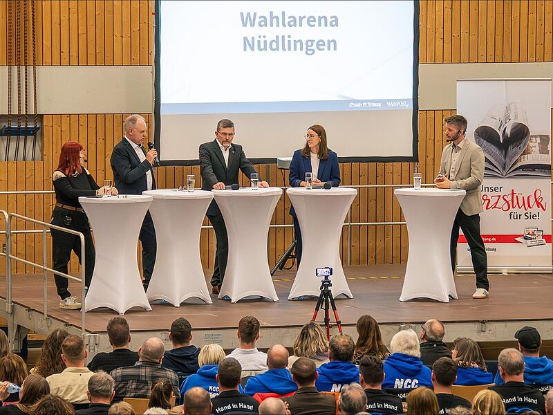 Wahlarena in N&uuml;dlingenWahlarena in N&uuml;dlingen am 22. Januar 2026