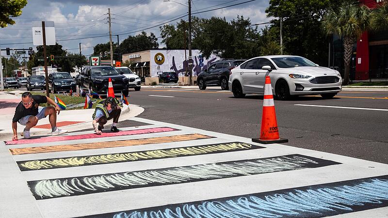 Gedenk-Zebrastreifen in USA entfernt