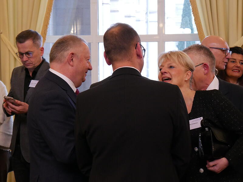 Landrat Thomas Bold im Gespr&auml;ch.