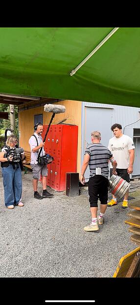 Ein Film-Team des Bayerischen Rundfunks besuchte den ersten Kulmbacher Olympioniken, Merlin Hummel, beim Training in Stadtsteinach.