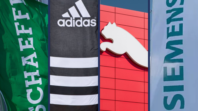 Siemens Adidas Puma Schaeffler Collage