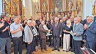 Die Scheckübergabe erfolgte in der Pfarrkirche in Weißenohe.Fränkischer Sängerbund Die Scheckübergabe erfolgte in der Pfarrkirche in Weißenohe.Fränkischer Sängerbund