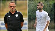 Unter Armin Eck (li.) machte Daniel Sch&auml;ffler (re.) vor 17 Jahren seine ersten Schritte im Herrenbereich &ndash; nun treffen beide am 1. Spieltag als Bezirksliga-Trainer aufeinander.