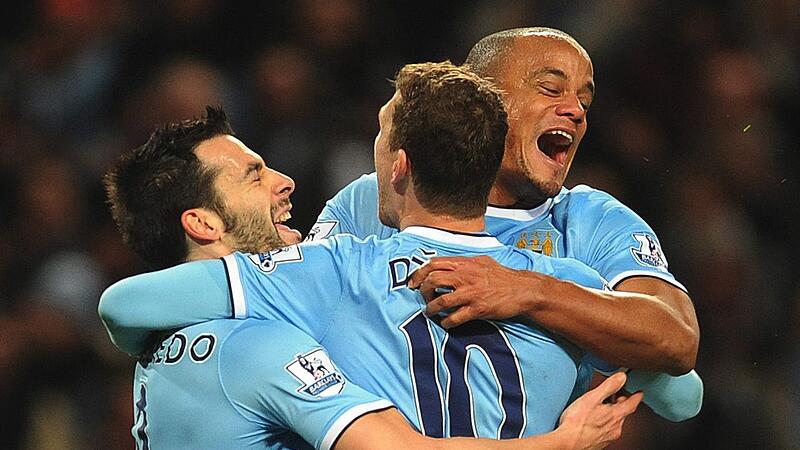 Edin Dzeko und Vincent Kompany