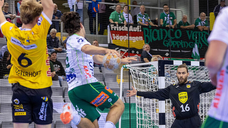 Petros Boukovinas hielt in der ersten Halbzeit gegen Göppingen neun Bälle. Petros Boukovinas hielt in der ersten Halbzeit gegen Göppingen neun Bälle.