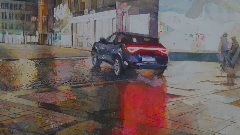 Werner T&ouml;gel pr&auml;sentiert in der Bamberger Ausstellung sein Werk Haben und Nicht Haben