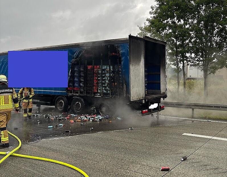 LKW A9 in Brand