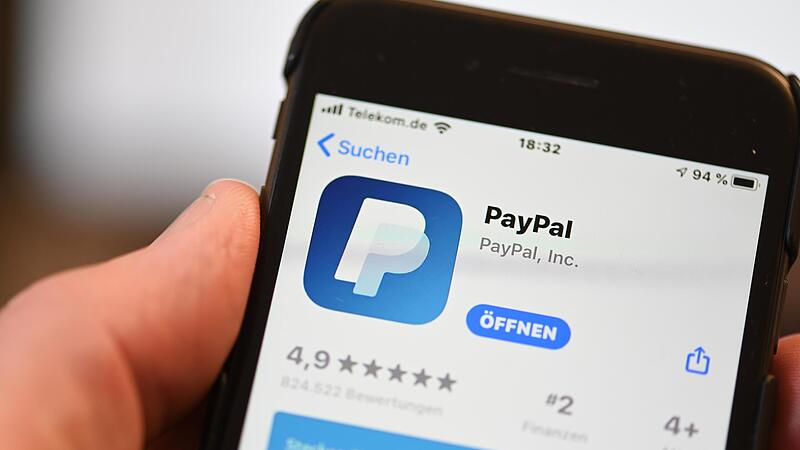 Die Applikation von Paypal auf einem Mobilfunkger&auml;t.