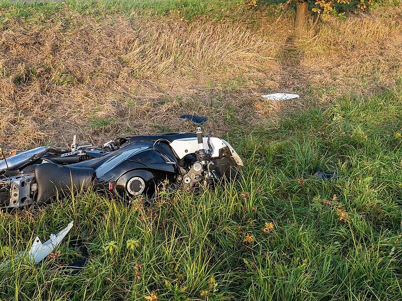Motorradunfall mit Fahrerflucht bei Bad Kissingen Motorradunfall mit Fahrerflucht bei Bad Kissingen