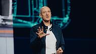 Siemens-CEO Roland Busch  auf der Technikmesse CES