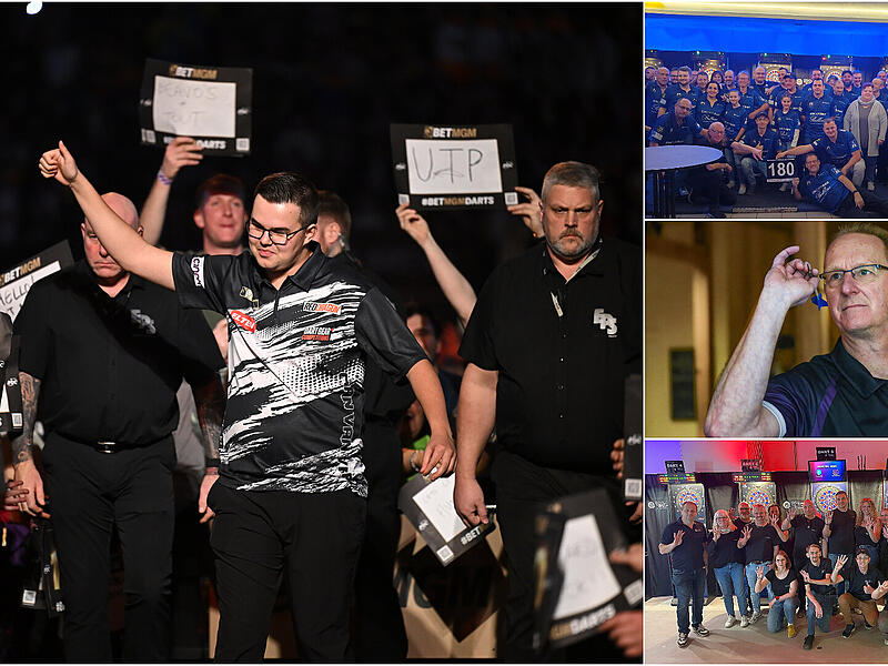 WM-Finalist Gian van Veen (links) und f&uuml;nf weitere Profis bringt die PDC am Freitag nach Bamberg. Die Dartspieler der Region sind in heller Vorfreude auf einen besonderen Abend.