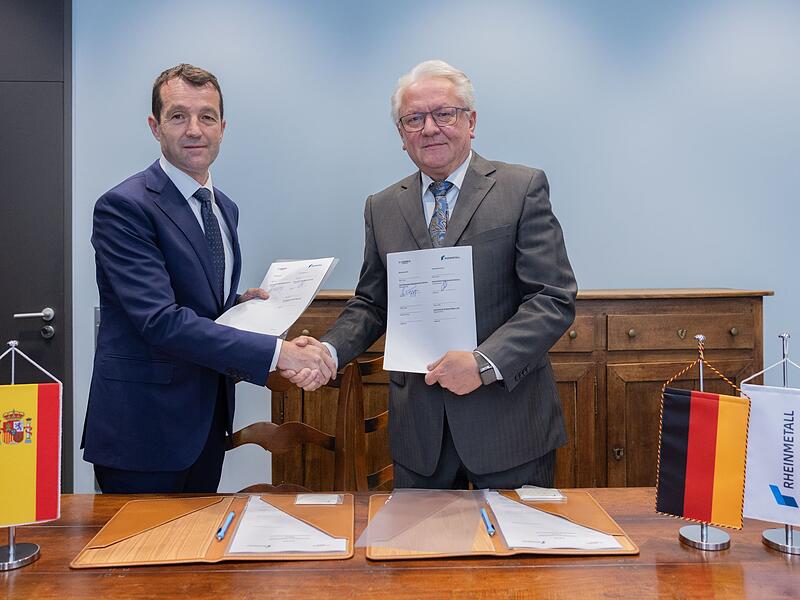 Die Chefs von Indra und Rheinmetall