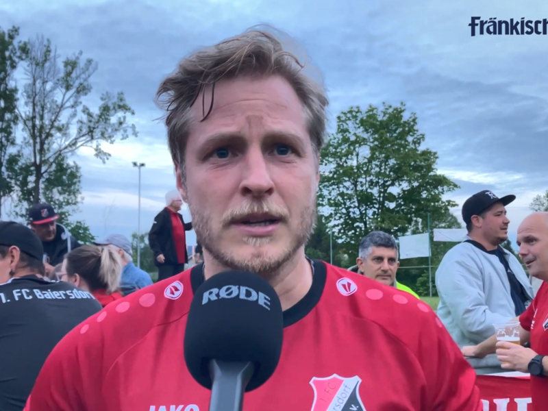 Sebastian Zydeck, Spieler FC Baiersdorf, freute sich &uuml;ber den Sieg gegen die SG Roth-Main.