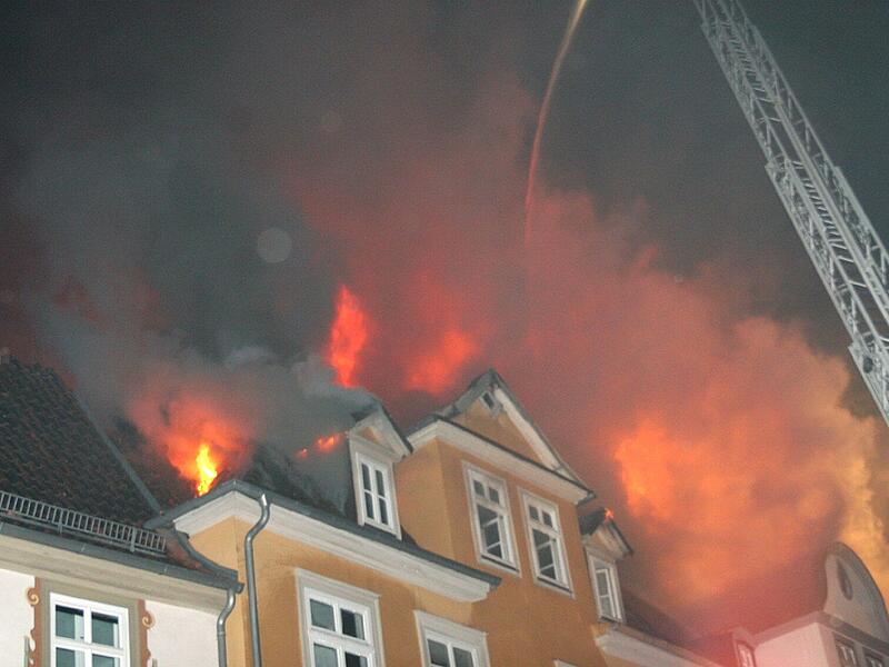 Brand in der Herrngasse in Coburg 2012