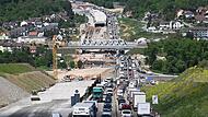 Autobahn 8 Baustelle bei Pforzheim