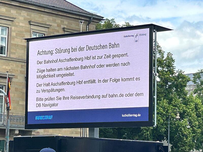 Bahnhofssperrung in Aschaffenburg Bahnhofssperrung in Aschaffenburg
