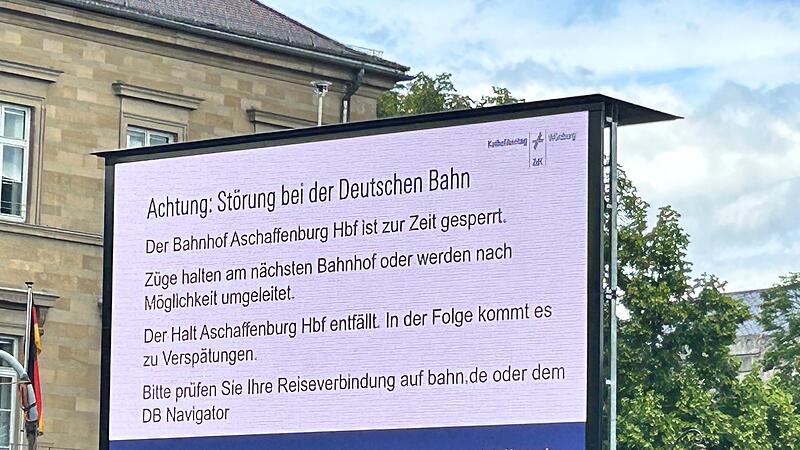 Bahnhofssperrung in Aschaffenburg Bahnhofssperrung in Aschaffenburg